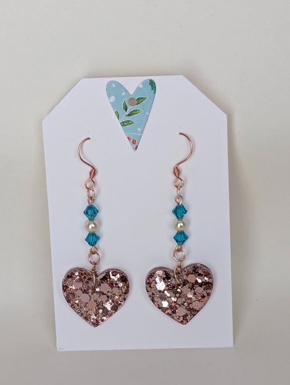 Heart Shaped Resin Earrings