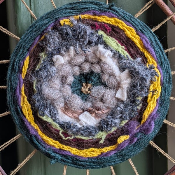 Hand woven Circular Wall Hanging 'The Woods'