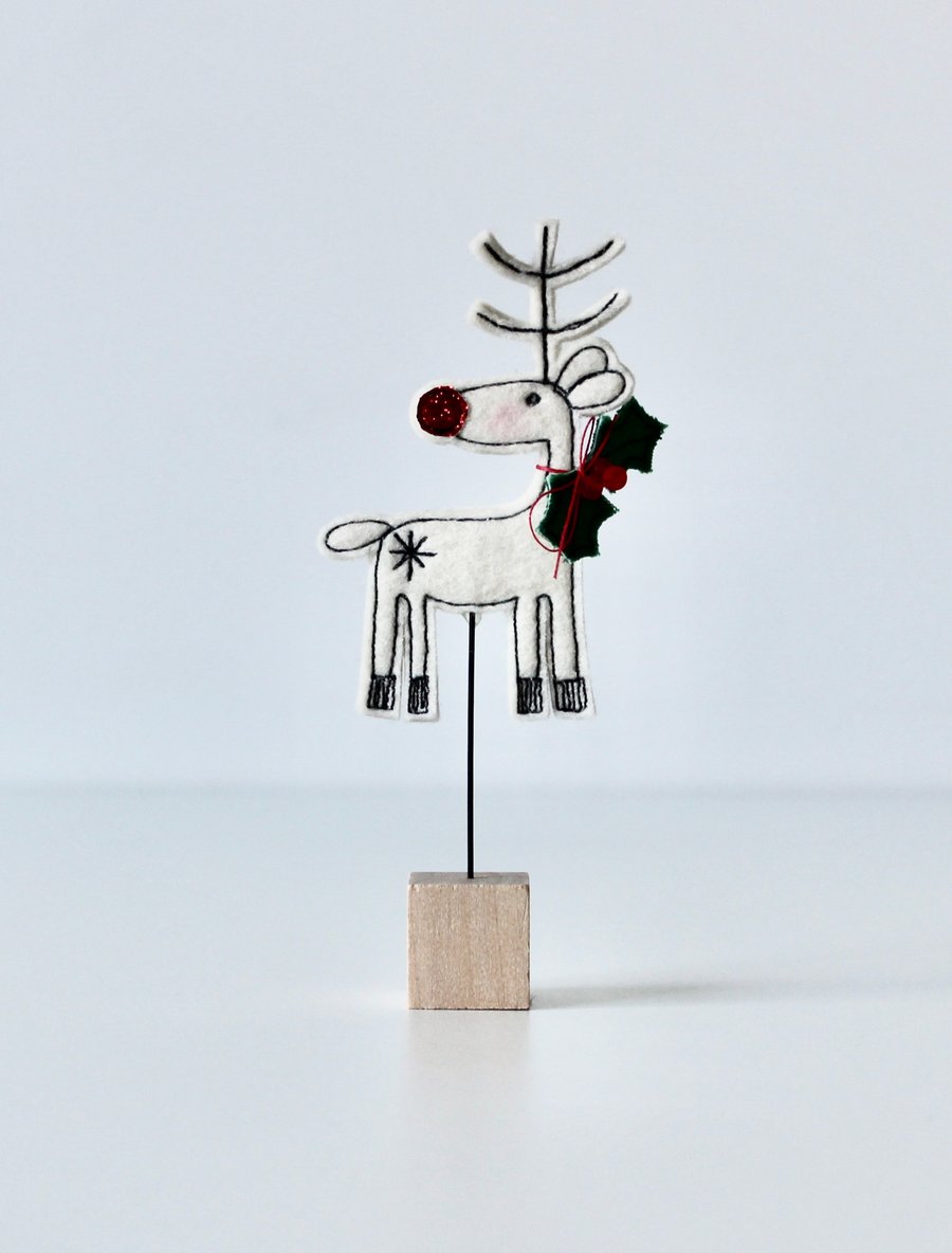 Special Order for Ruth C - 'Gazing Reindeer' - On the block Christmas Decoration