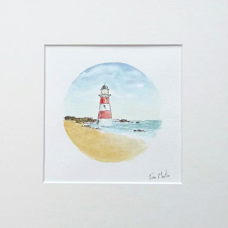 Lighthouse Original Art Watercolour Illustration