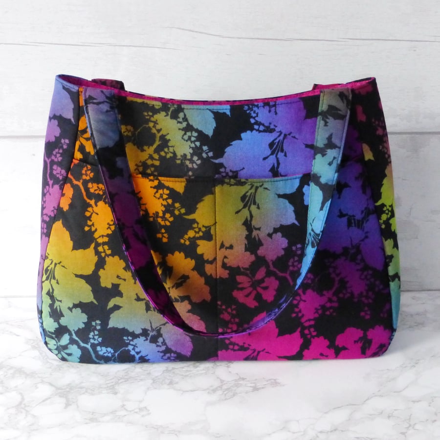  Large Handbag, tote bag. Multicoloured