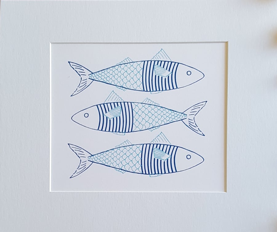 Fish in a Jumper Hand Screen Print
