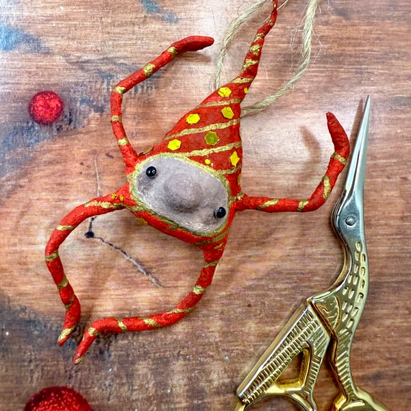 Spun Cotton Elf Hanger in Red