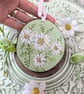 Daisy hand-painted log slice decoration - Image 8
