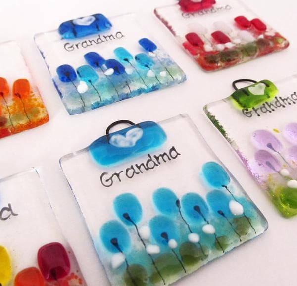Grandma MINI Fused Glass Suncatcher (Choice of Colours)