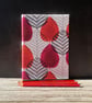 Handmade 'Autumn Leaves' A5 Journal made with 1950s Vintage Barkcloth Fabric - Image 1