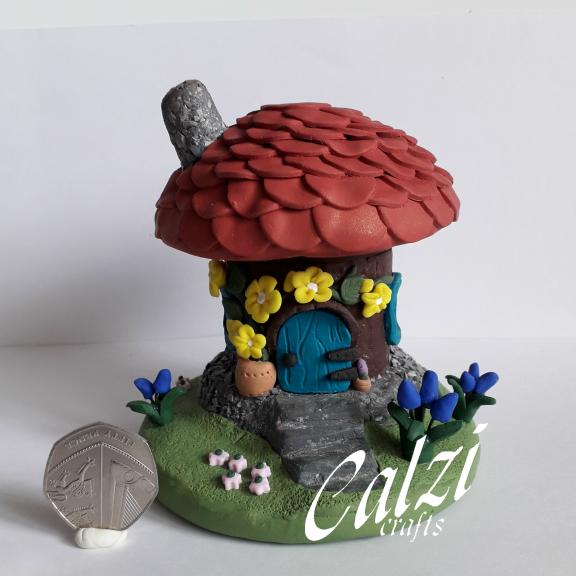 Polymer Clay Fairy House Tealight Holder