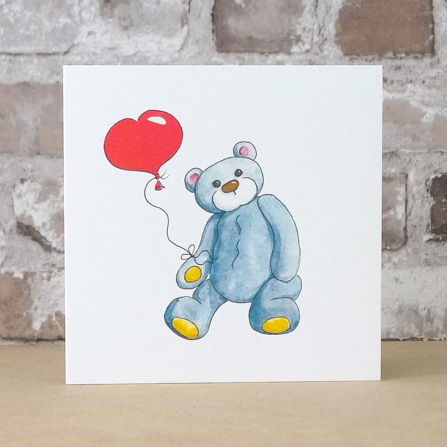 Valentine Card Heart Bear