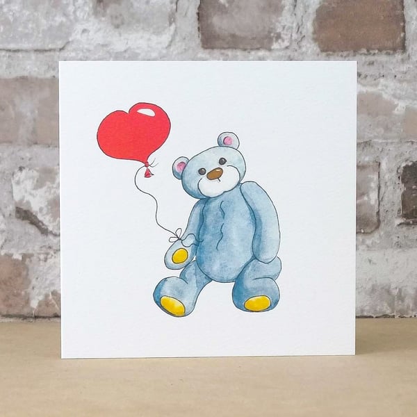 Valentine Card Heart Bear