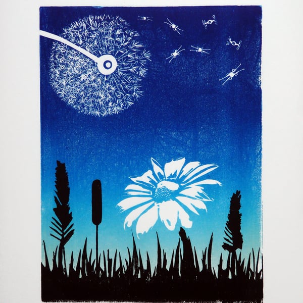 Endor Garden Linocut