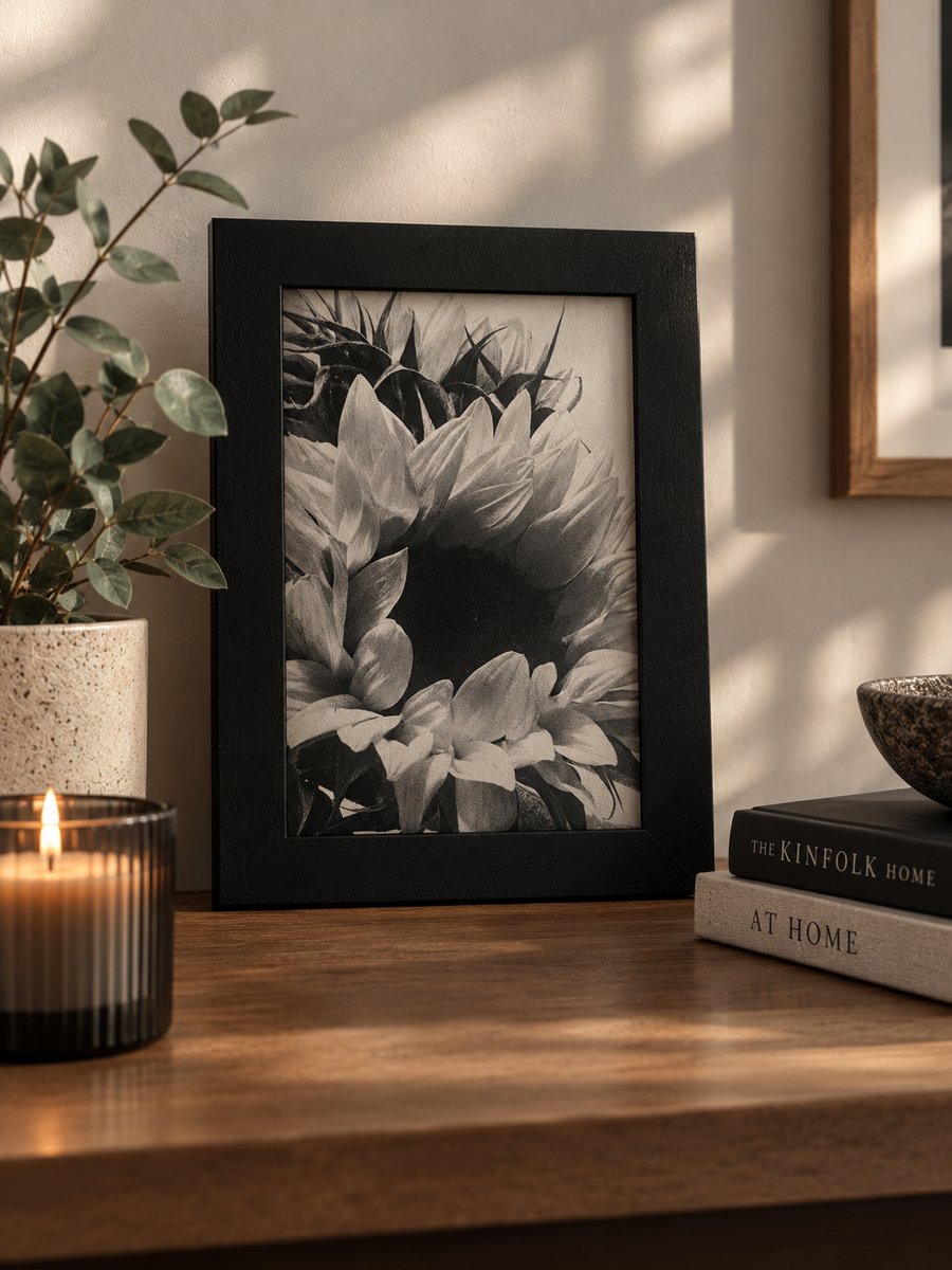 Sunflowers- Black and White