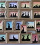 Doll House Miniature Original Painting Framed with Bunny Silhouette Rabbit  - Image 6