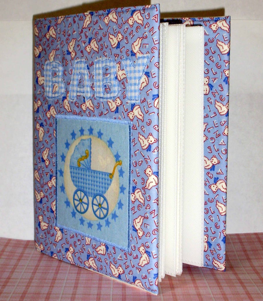 Photo album, fabric covered Baby blue