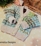 Designer Hand knitted Baby Cardigan with Merino Wool & Cotton 3-9 months - Image 1