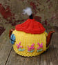 Knitted tea cosy - Fairy cottage design  to fit a one two cup teapot - Image 3