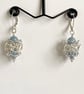 Sterling Silver Angelite Chainmaille Earrings - Image 1
