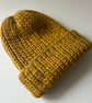 Warm hat made of 100% wool. Size 56 cm. Hand knitted.