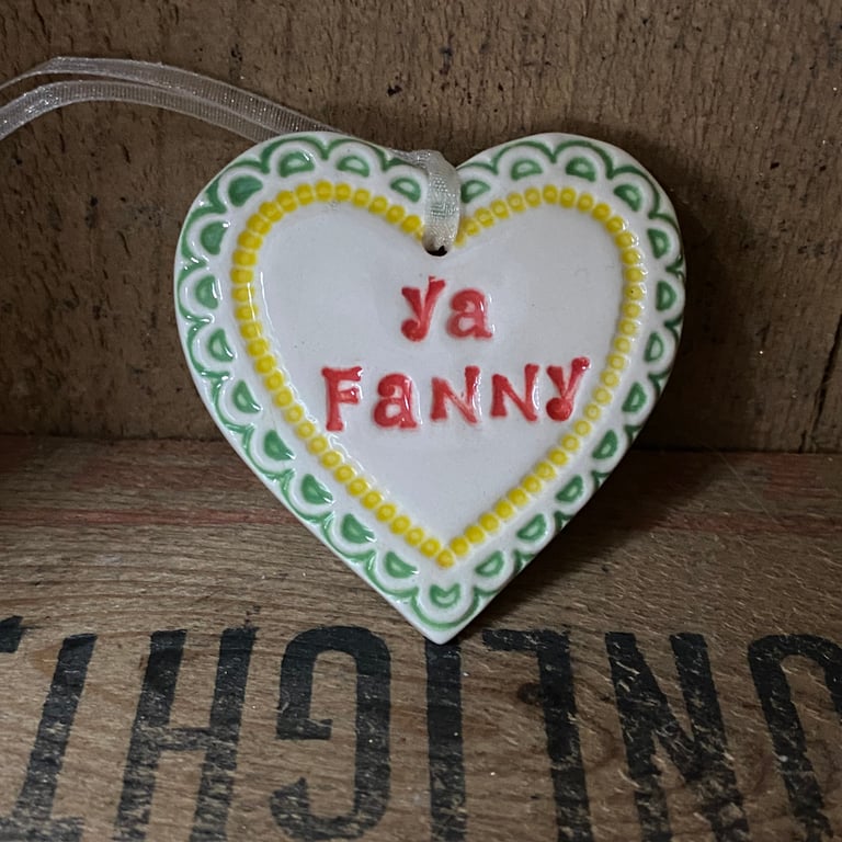 Small Ceramic heart decoration Swear words 