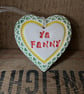 Small Ceramic heart decoration Swear words  - Image 1