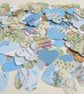 200 Confetti Map Atlas Hearts - Wedding Travel Decor