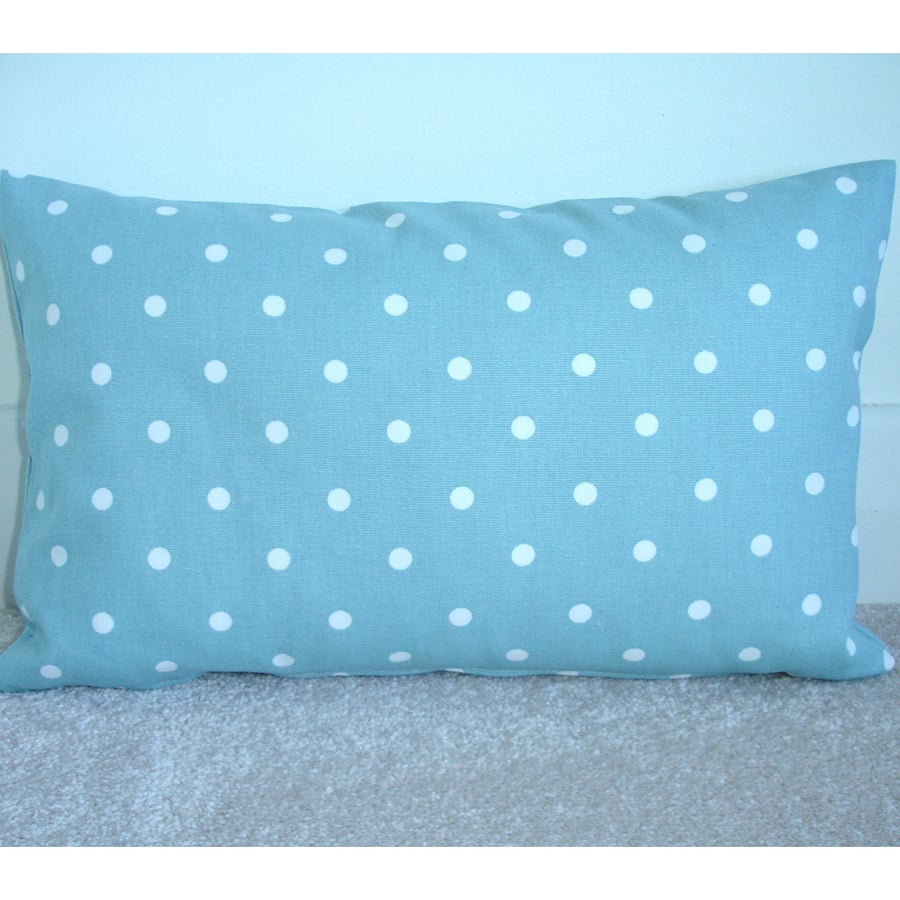 Tempur Travel Pillow Cover SMALL Polka Dots Duck Egg Spots 16x10 