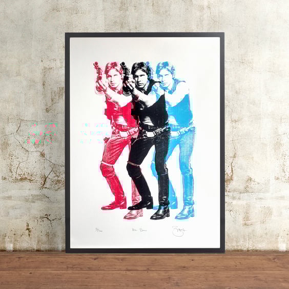 Star Wars Han Solo Warhol Hand Pulled Screen Print