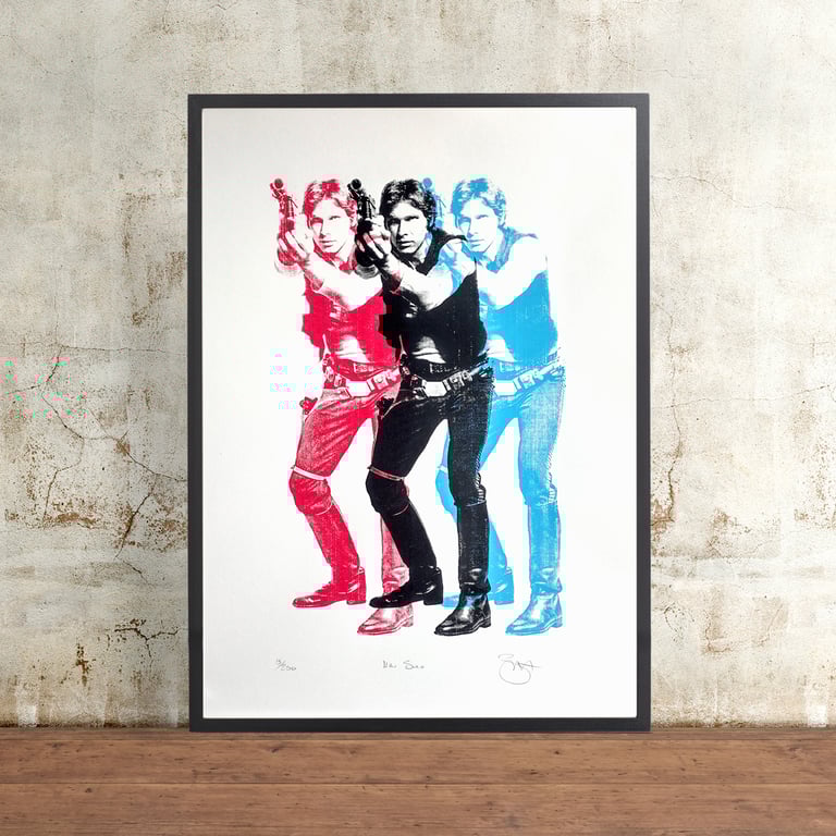 Star Wars Han Solo Warhol Hand Pulled Screen Print