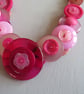 Pink Vision Button Necklace - Image 1
