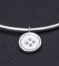 Silver button bangle - Image 2