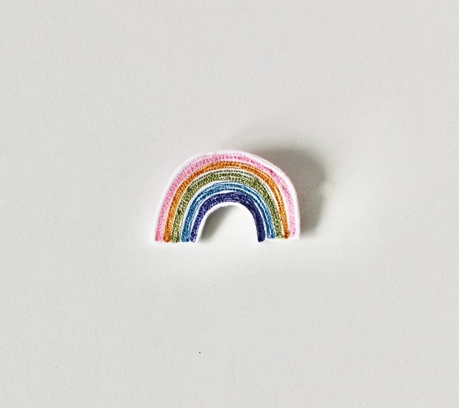 Rainbow brooch on sale