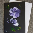 Hand Painted Greetings Card original painting Flowers Greetings Card