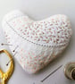 Hand Embroidered Heart Pin Cushion  - Image 2