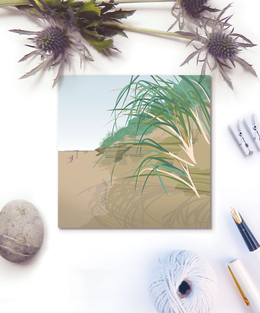 Sand Dunes Card - summer, seaside, birthday