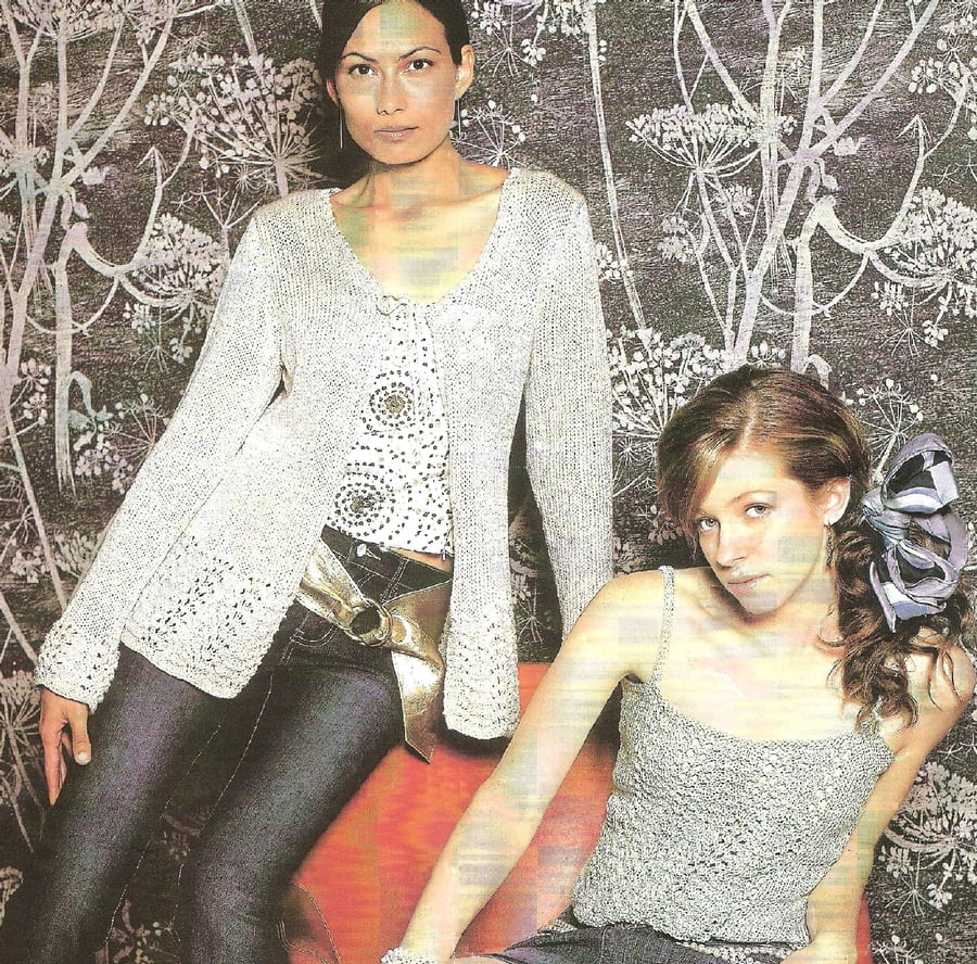 VINTAGE KNITTING PATTERN Ladies Cardigan and Camisole
