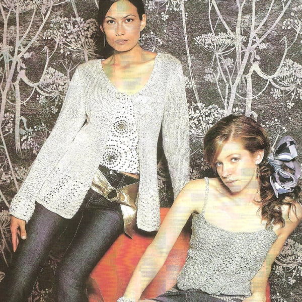 VINTAGE KNITTING PATTERN Ladies Cardigan and Camisole