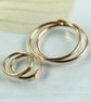 Gold Fill Hoop Earrings 18 mm - Simple overlap closure - 14k Gold Fill - Image 8