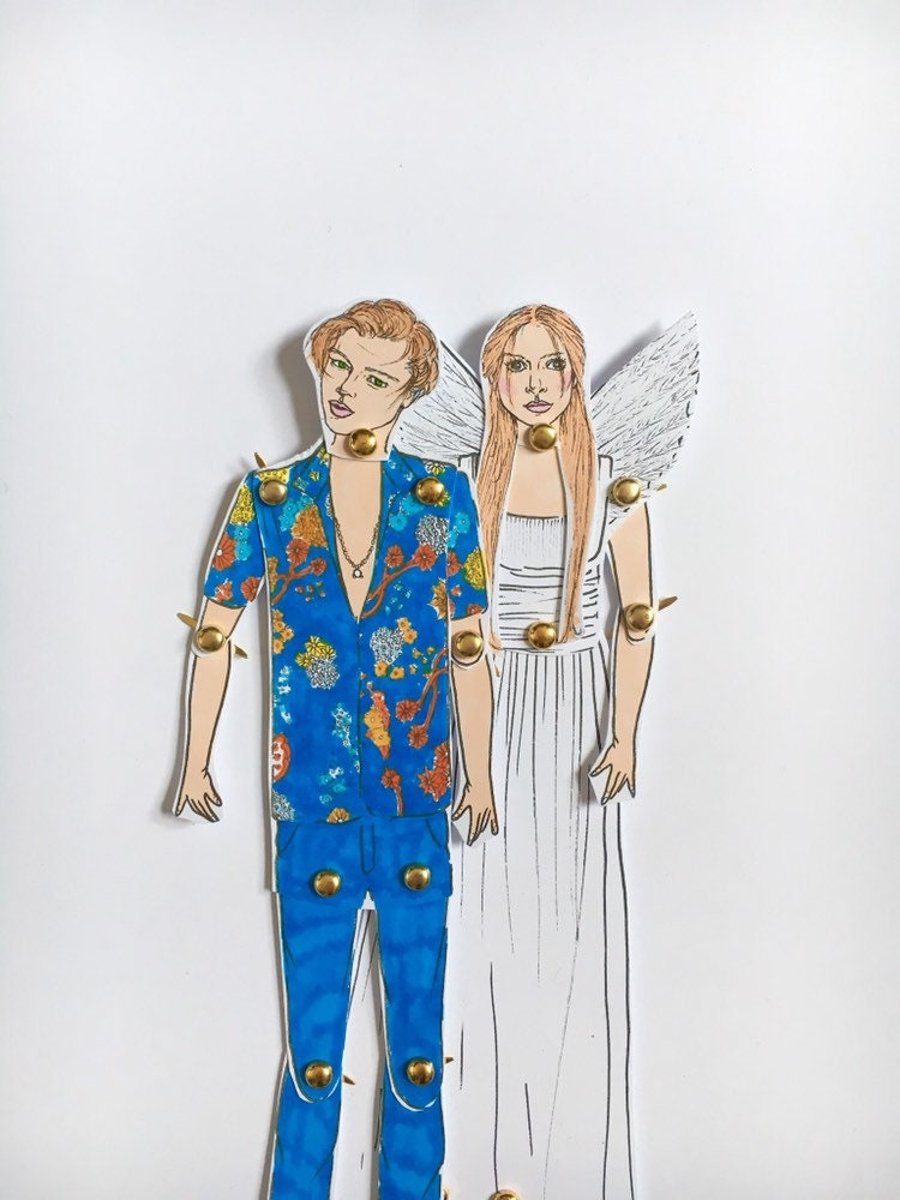 Romeo and Juliet paper dolls Folksy