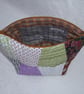 Tumbler Block Pieced Patchwork Project Holder. Lined Purse. Zipped Holdall. - Image 3