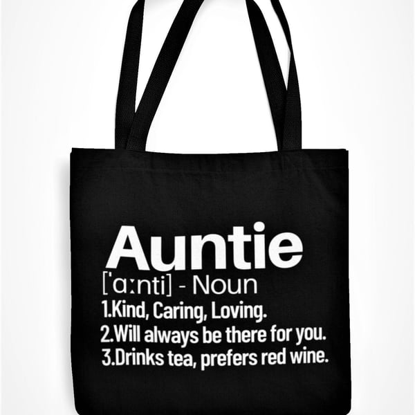 Auntie Noun Tote Bag Auntie Definition Gift For Aunt Noun Gift For Her Birthday 