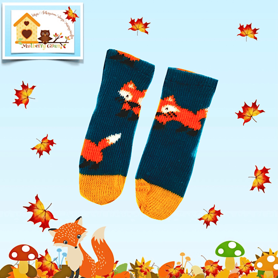 Reserved for Connor - Little Fox Socks 