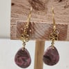 PInk swirl dangle earrings 