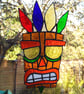 Aku Aku Stained Glass Suncatcher – Crash Bandicoot Inspired