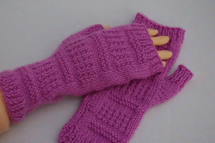 Knitting Pattern Fingerless Gloves Mittens Pattern C