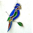 Parrot Stained Glass Suncatcher Blue Bird