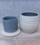 French butter dish crock keeper hand thrown stoneware handmade pottery ceramic - Image 3