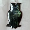 Black owl pendant