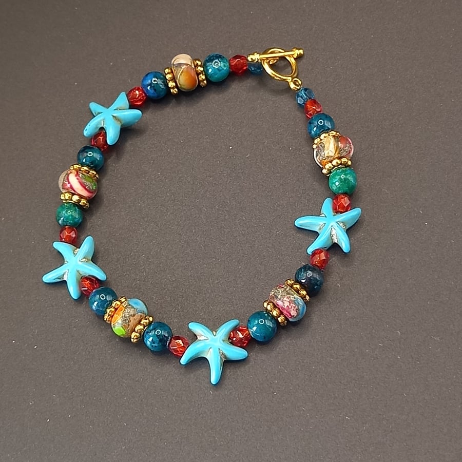Howlite Starfish Bracelet