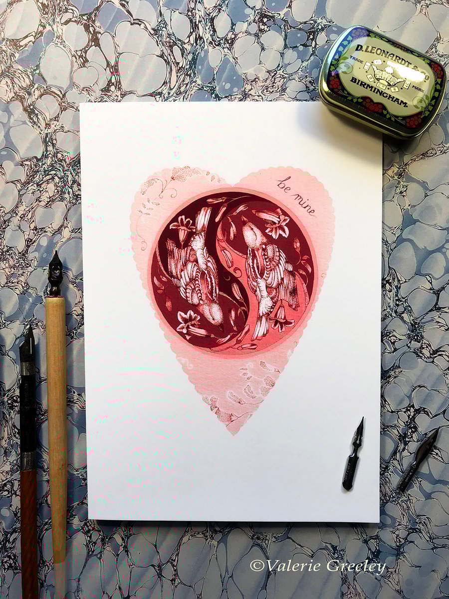 Be Mine, Valentine card by Valerie Greeley