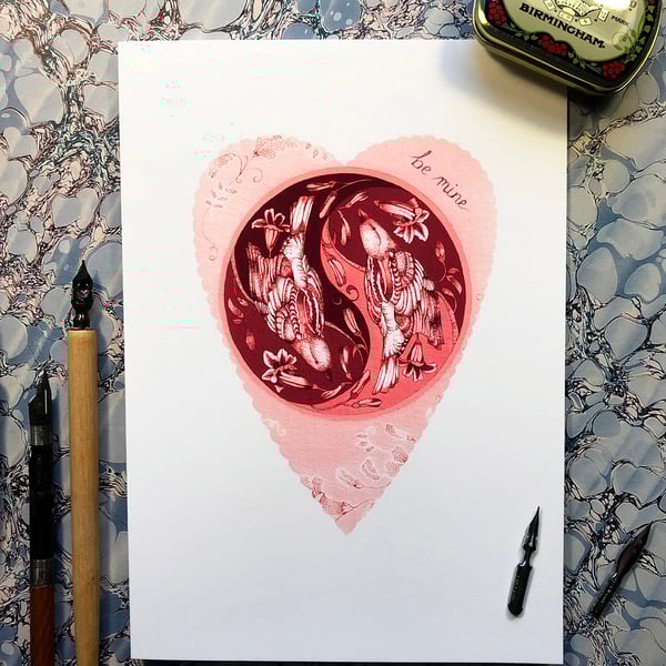 Be Mine, Valentine card by Valerie Greeley