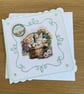 Gold Foiled Kittens Hand Embroidered Greeting Card - Image 2